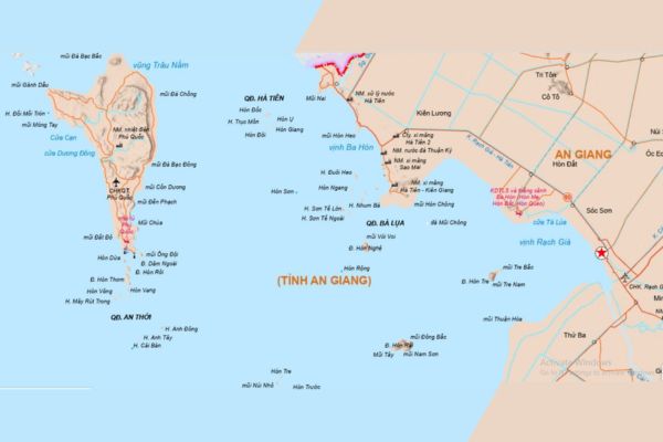 Bản đồ tỉnh An Giang sau sáp nhập tỉnh