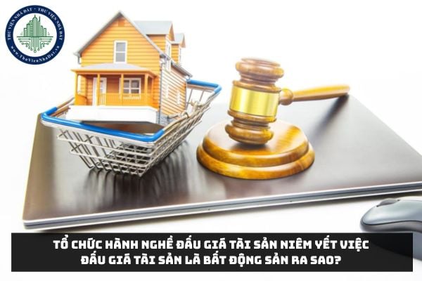 Tổ chức hành nghề đấu giá tài sản niêm yết việc đấu giá tài sản là bất động sản ra sao?