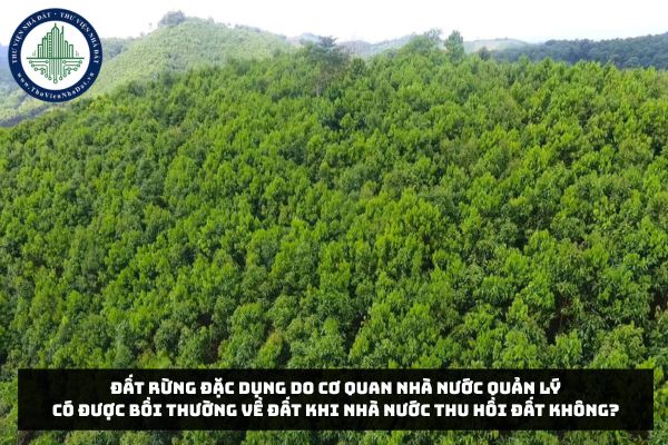 Đất rừng đặc dụng do cơ quan Nhà nước quản lý có được bồi thường về đất khi Nhà nước thu hồi đất không?