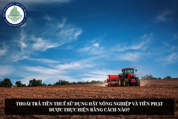 Thoái trả tiền thuế sử dụng đất nông nghiệp và tiền phạt được thực hiện bằng cách nào?