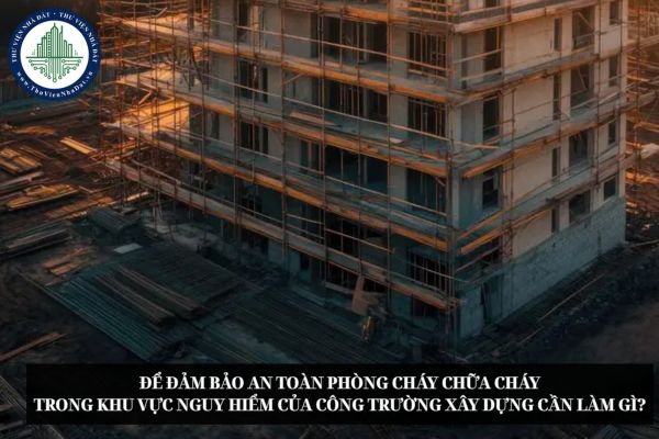 Để đảm bảo an toàn phòng cháy chữa cháy trong khu vực nguy hiểm của công trường xây dựng cần làm gì?