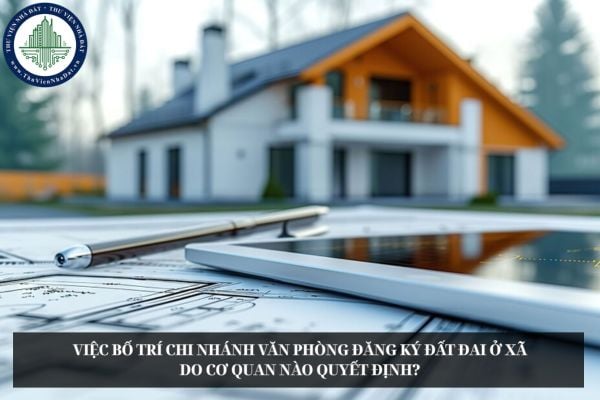 Việc bố trí Chi nhánh Văn phòng đăng ký đất đai ở xã do cơ quan nào quyết định?