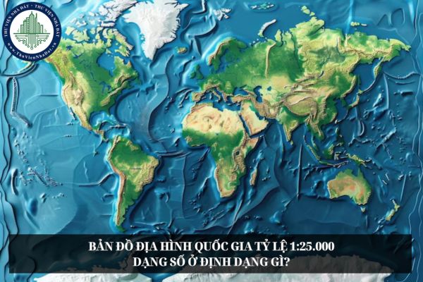 Bản đồ địa hình quốc gia tỷ lệ 1:25.000 dạng số ở định dạng gì?