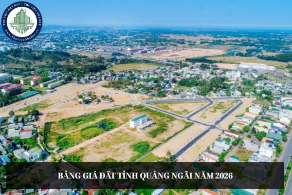 Tổng dự toán kinh phí xây dựng Bảng giá đất tỉnh Quảng Ngãi năm 2026 là bao nhiêu?