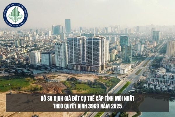 Hồ sơ định giá đất cụ thể cấp tỉnh mới nhất theo Quyết định 3969 năm 2025