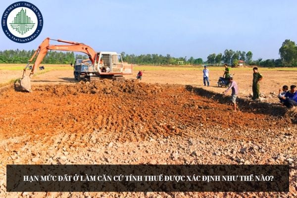 Hạn mức đất ở làm căn cứ tính thuế được xác định như thế nào?
