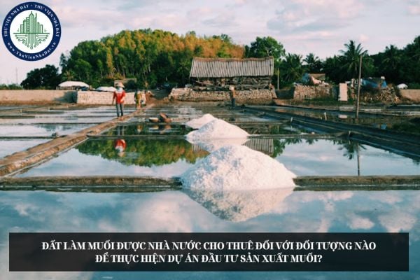 Đất làm muối được Nhà nước cho thuê đối với đối tượng nào để thực hiện dự án đầu tư sản xuất muối?