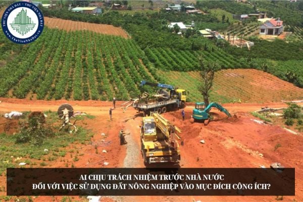 Ai chịu trách nhiệm trước Nhà nước đối với việc sử dụng đất nông nghiệp vào mục đích công ích?