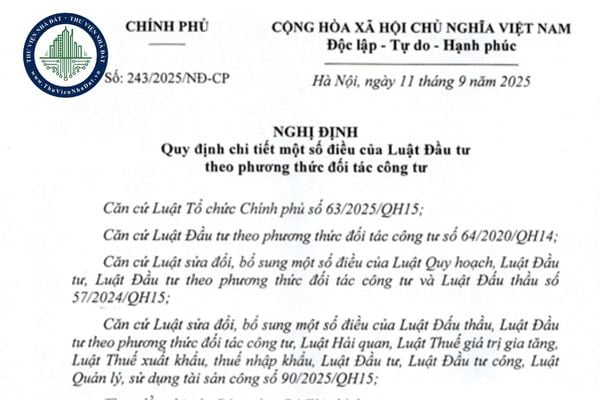 Tải file Nghị định 243/2025 hướng dẫn Luật Đầu tư theo phương thức đối tác công tư 2020 (PPP)