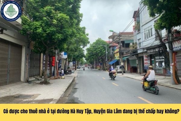 Có được cho thuê nhà ở tại đường Hà Huy Tập, Huyện Gia Lâm đang bị thế chấp hay không? 