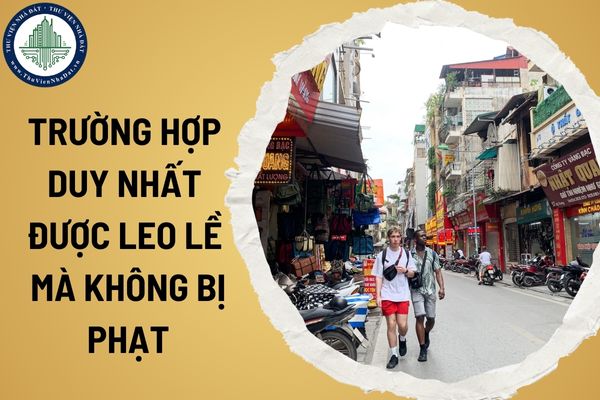 Trường hợp duy nhất được leo lề không bị phạt