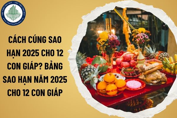 Cách cúng sao hạn 2025 cho 12 con giáp? Bảng sao hạn năm 2025 cho 12 con giáp