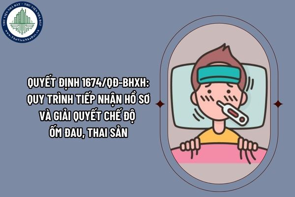 Quyết định 1674/QĐ-BHXH: Quy trình tiếp nhận hồ sơ và giải quyết chế độ ốm đau, thai sản