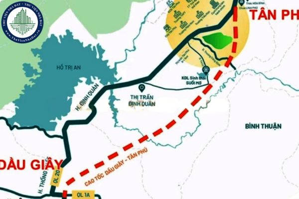 Hướng tuyến cao tốc Dầu Giây - Tân Phú