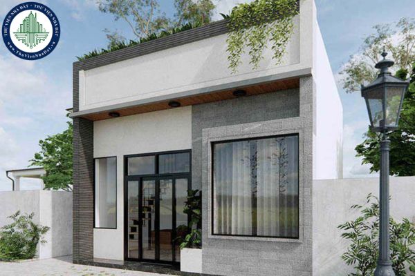 Mẫu nhà 2 mặt tiền cấp 4 mái bằng