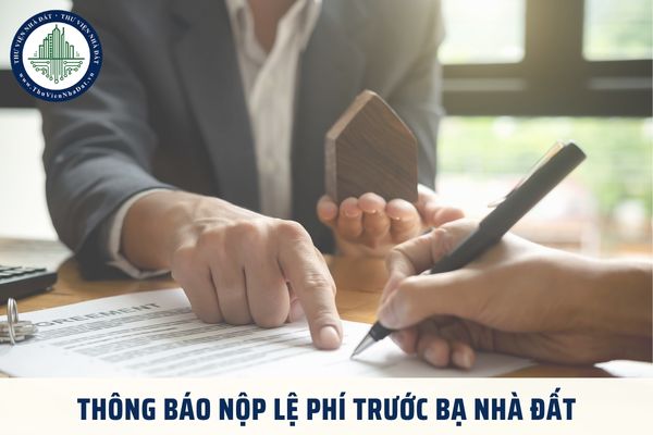 Mẫu Thông báo nộp lệ phí trước bạ nhà đất 2025 mới nhất