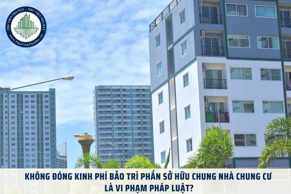 Không đóng kinh phí bảo trì phần sở hữu chung nhà chung cư là vi phạm pháp luật?