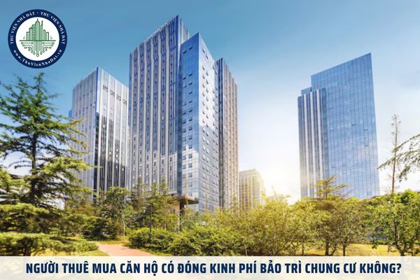 Người thuê mua căn hộ có đóng kinh phí bảo trì chung cư không?