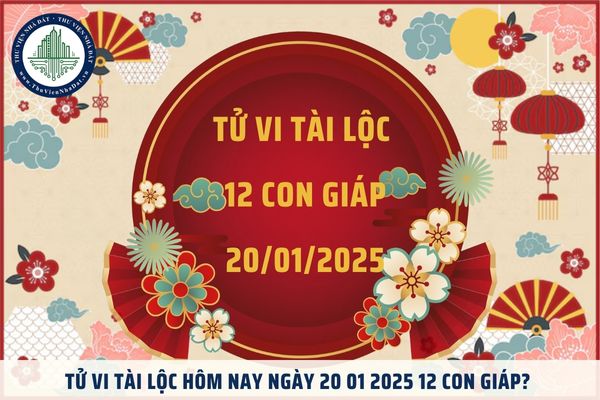 Tử vi tài lộc hôm nay ngày 20 01 2025 12 con giáp? Xem tử vi 12 con giáp 20 01 2025