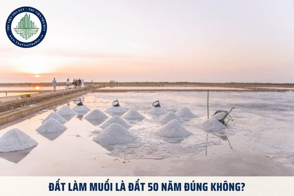 Đất làm muối là đất 50 năm đúng không? Đất làm muối được quy định thuộc nhóm đất nào?