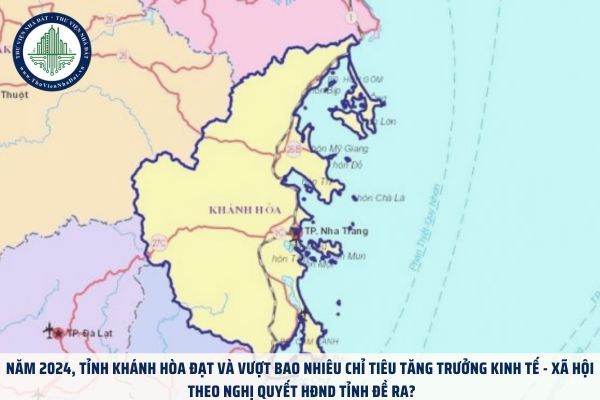 Năm 2024, tỉnh Khánh Hòa đạt và vượt bao nhiêu chỉ tiêu tăng trưởng kinh tế - xã hội theo Nghị quyết HĐND tỉnh đề ra?