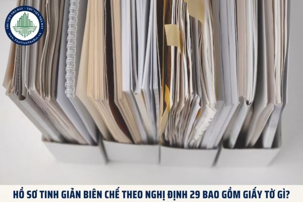Hồ sơ tinh giản biên chế theo Nghị định 29 bao gồm giấy tờ gì?
