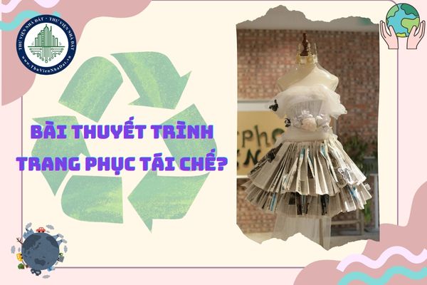 Bài thuyết trình trang phục tái chế? Mẫu bài thuyết trình thời trang tái chế bảo vệ môi trường? Tham khảo một số mẫu bài thuyết trình trang phục tái chế - mẫu bài thuyết trình thời trang tái chế bảo vệ môi trường dưới đây:  Bài thuyết trình trang phục tái chế - Mẫu 1  Kính thưa quý thầy cô và các bạn,  ﻿  Hôm nay, em xin được trình bày về ý nghĩa của trang phục tái chế.  Trang phục tái chế không chỉ đơn giản là việc tận dụng lại những vật liệu cũ để tạo nên những bộ quần áo mới mà còn là một giải pháp thiết thực giúp bảo vệ môi trường. Hiện nay, rác thải từ ngành công nghiệp thời trang đang gia tăng đáng kể, gây ảnh hưởng lớn đến thiên nhiên. Theo thống kê, ngành thời trang là một trong những ngành gây ô nhiễm nhiều nhất thế giới, với hàng triệu tấn vải thải ra mỗi năm. Bằng cách sử dụng trang phục tái chế, chúng ta có thể giảm thiểu lượng rác thải, tiết kiệm tài nguyên và hạn chế ô nhiễm môi trường.  ﻿  Bên cạnh đó, việc sáng tạo trang phục tái chế còn giúp nâng cao nhận thức cộng đồng về lối sống xanh và trách nhiệm bảo vệ môi trường. Thông qua việc sử dụng quần áo tái chế, chúng ta không chỉ giảm bớt sự lãng phí mà còn góp phần thúc đẩy xu hướng thời trang bền vững. Mỗi bộ trang phục không chỉ mang giá trị thẩm mỹ mà còn là một thông điệp ý nghĩa về bảo vệ Trái Đất, kêu gọi mọi người hướng đến một tương lai xanh hơn.  ﻿  Xin cảm ơn quý thầy cô và các bạn đã lắng nghe!  Bài thuyết trình trang phục tái chế - Mẫu 2  Kính thưa quý thầy cô và các bạn,  Hôm nay, em xin chia sẻ về quy trình tạo ra một bộ trang phục tái chế.  Trước hết, chúng ta cần lựa chọn vật liệu phù hợp như vải cũ, giấy báo, nilon, lon bia, chai nhựa, ống hút, bìa carton hay các loại dây thừng cũ. Những vật liệu này có thể được thu thập từ những món đồ đã qua sử dụng trong gia đình hoặc từ các chương trình thu gom phế liệu. Sau đó, ý tưởng thiết kế sẽ được phác thảo dựa trên chất liệu có sẵn, đảm bảo tính sáng tạo và phù hợp với thông điệp muốn truyền tải.  Tiếp theo, chúng ta sẽ tiến hành các bước tạo hình như cắt, dán, khâu, đính kết các chi tiết trang trí để tạo nên kiểu dáng hoàn chỉnh. Tùy vào chất liệu, có thể sử dụng các kỹ thuật khác nhau như đan, thêu, may, ghép để tạo ra sự độc đáo cho trang phục. Cuối cùng, việc trang trí và hoàn thiện sẽ giúp bộ trang phục trở nên bắt mắt hơn, có thể sử dụng sơn màu, đính hạt, hoặc thêm phụ kiện để làm nổi bật ý tưởng thiết kế.  Trang phục tái chế không chỉ thể hiện sự sáng tạo mà còn giúp chúng ta nâng cao kỹ năng thủ công, rèn luyện tư duy sáng tạo và ý thức bảo vệ môi trường. Hy vọng rằng, mỗi người trong chúng ta sẽ thử sáng tạo ra một bộ trang phục tái chế cho riêng mình, biến những vật liệu tưởng chừng như bỏ đi thành những tác phẩm nghệ thuật đầy ý nghĩa.  Xin chân thành cảm ơn! Bài thuyết trình trang phục tái chế - Mẫu 3  Kính thưa quý thầy cô và các bạn,  ﻿  Trang phục tái chế không chỉ là sản phẩm của sự sáng tạo mà còn có ứng dụng rộng rãi trong cuộc sống.  ﻿  Hiện nay, nhiều trường học và tổ chức môi trường tổ chức các cuộc thi thời trang tái chế nhằm nâng cao ý thức cộng đồng về bảo vệ môi trường. Những bộ trang phục này không chỉ là sản phẩm nghệ thuật mà còn truyền tải thông điệp mạnh mẽ về ý thức tiêu dùng bền vững. Các bạn học sinh, sinh viên có thể tham gia các chương trình như 