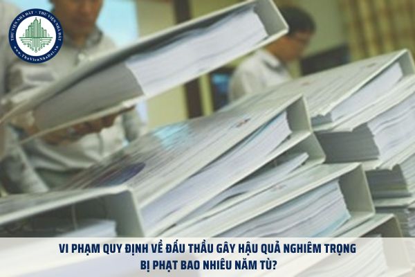 Vi phạm quy định về đấu thầu gây hậu quả nghiêm trọng bị phạt bao nhiêu năm tù?