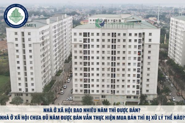 Nhà ở xã hội bao nhiêu năm thì được bán? Nhà ở xã hội chưa đủ năm được bán vẫn thực hiện mua bán thì bị xử lý thế nào?