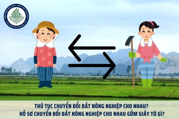Thủ tục chuyển đổi đất nông nghiệp cho nhau? Hồ sơ chuyển đổi đất nông nghiệp cho nhau gồm giấy tờ gì?