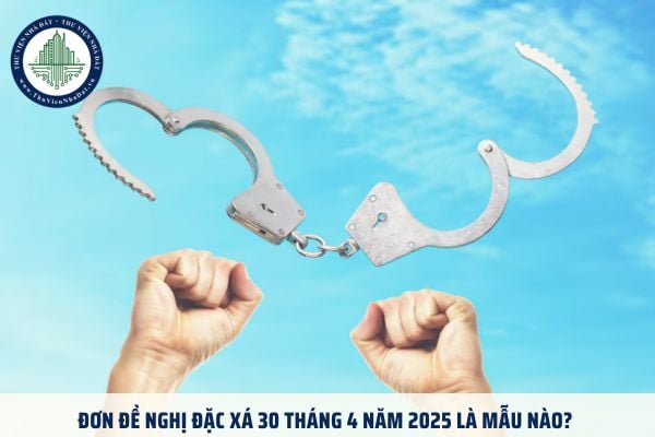 Đơn đề nghị đặc xá 30 tháng 4 năm 2025 là mẫu nào? 