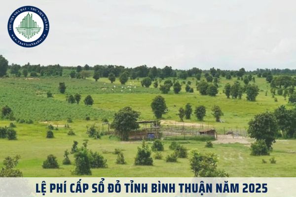 ﻿Lệ phí cấp sổ đỏ tỉnh Bình Thuận năm 2025 