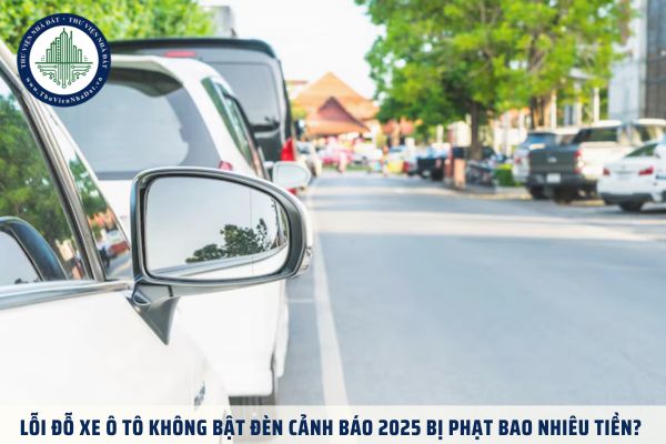 Lỗi đỗ xe ô tô không bật đèn cảnh báo 2025 bị phạt bao nhiêu tiền? 