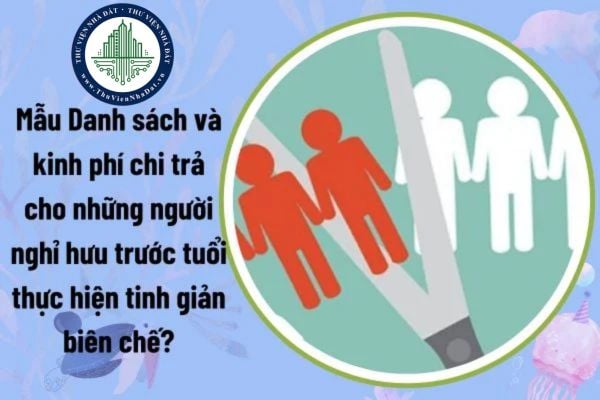 Mẫu Danh sách và kinh phí chi trả cho những người nghỉ hưu trước tuổi thực hiện tinh giản biên chế?