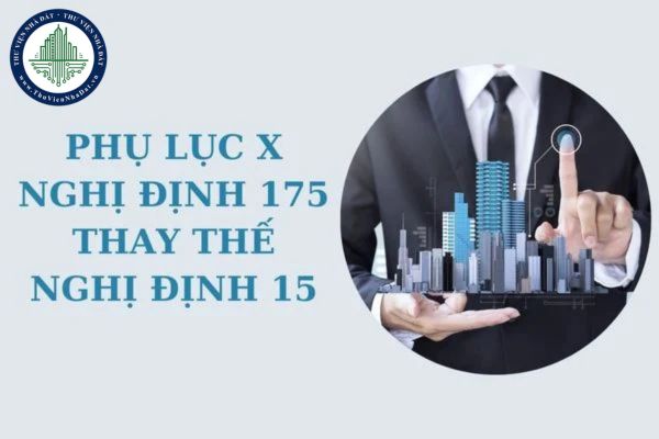 Phụ lục X Nghị định 175 thay thế Nghị định 15 hướng dẫn phân loại dự án đầu tư xây dựng như thế nào?