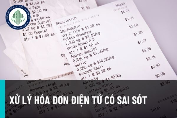 Hướng dẫn xử lý trường hợp hóa đơn điện tử có sai sót trong quá trình áp dụng hóa đơn điện tử từ 01/7/2022?
