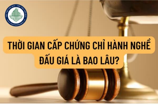 Thời gian cấp chứng chỉ hành nghề đấu giá là bao lâu? Thủ tục để được cấp thẻ đấu giá viên theo quy định được thực hiện thế nào?