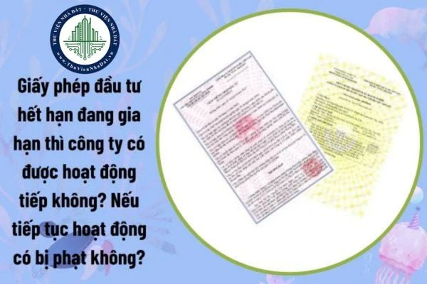 Giấy phép đầu tư hết hạn đang gia hạn thì công ty có được hoạt động tiếp không? Nếu tiếp tục hoạt động có bị phạt không?