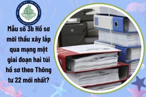 Mẫu số 3b Hồ sơ mời thầu xây lắp qua mạng một giai đoạn hai túi hồ sơ theo Thông tư 22 mới nhất?