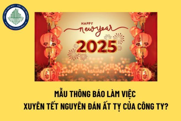 Mẫu Thông báo làm việc xuyên Tết Nguyên đán Ất Tỵ của công ty? Shipper đi làm thêm ngày Tết thì hưởng lương như thế nào?