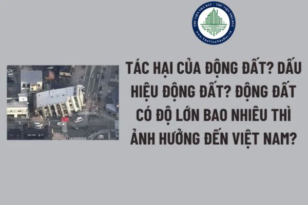 Tác hại của động đất? Dấu hiệu động đất? Động đất có độ lớn bao nhiêu thì ảnh hưởng đến Việt Nam?
