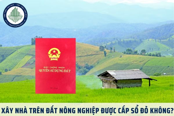 Xây nhà trên đất nông nghiệp được cấp sổ đỏ không?