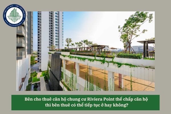 Bên cho thuê căn hộ chung cư Riviera Point thế chấp căn hộ thì bên thuê có thể tiếp tục ở hay không?