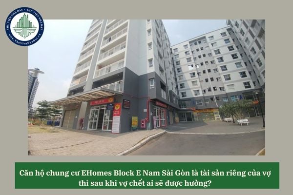 Căn hộ chung cư EHomes Block E Nam Sài Gòn là tài sản riêng của vợ thì sau khi vợ chết ai sẽ được hưởng? 