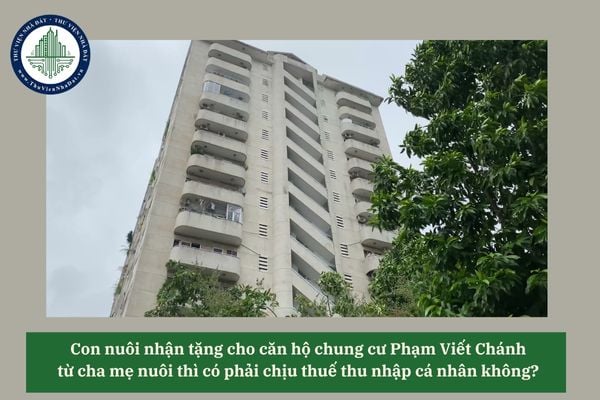 Con nuôi nhận tặng cho căn hộ chung cư Phạm Viết Chánh từ cha mẹ nuôi thì có phải chịu thuế thu nhập cá nhân không? 