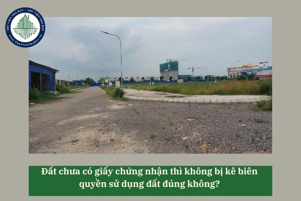 Đất chưa có giấy chứng nhận thì không bị kê biên quyền sử dụng đất đúng không