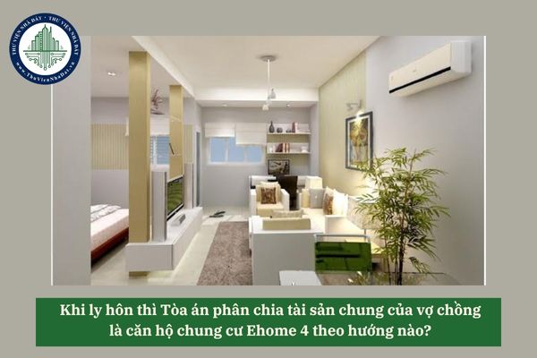 Khi ly hôn thì Tòa án phân chia tài sản chung của vợ chồng là căn hộ chung cư Ehome 4 theo hướng nào?