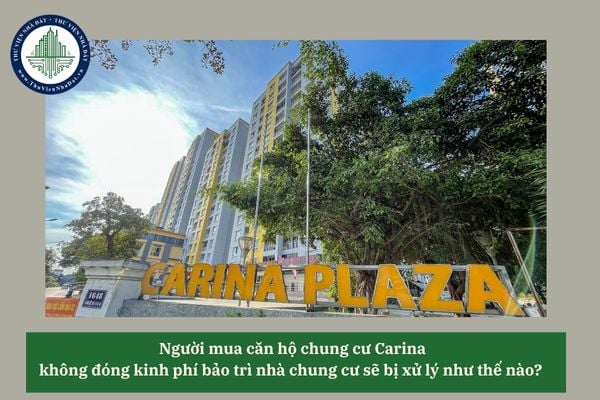 Người mua căn hộ chung cư Carina không đóng kinh phí bảo trì nhà chung cư sẽ bị xử lý như thế nào? 