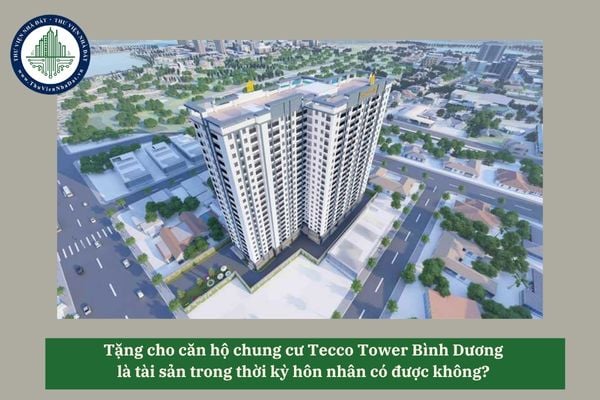 Tặng cho căn hộ chung cư Tecco Tower Bình Dương là tài sản trong thời kỳ hôn nhân có được không? 