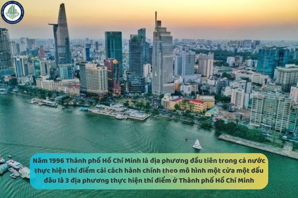 Năm 1996 Thành phố Hồ Chí Minh là địa phương đầu tiên trong cả nước thực hiện thí điểm cải cách hành chính theo mô hình một cửa một dấu đâu là 3 địa phương thực hiện thí điểm ở Thành phố Hồ Chí Minh?